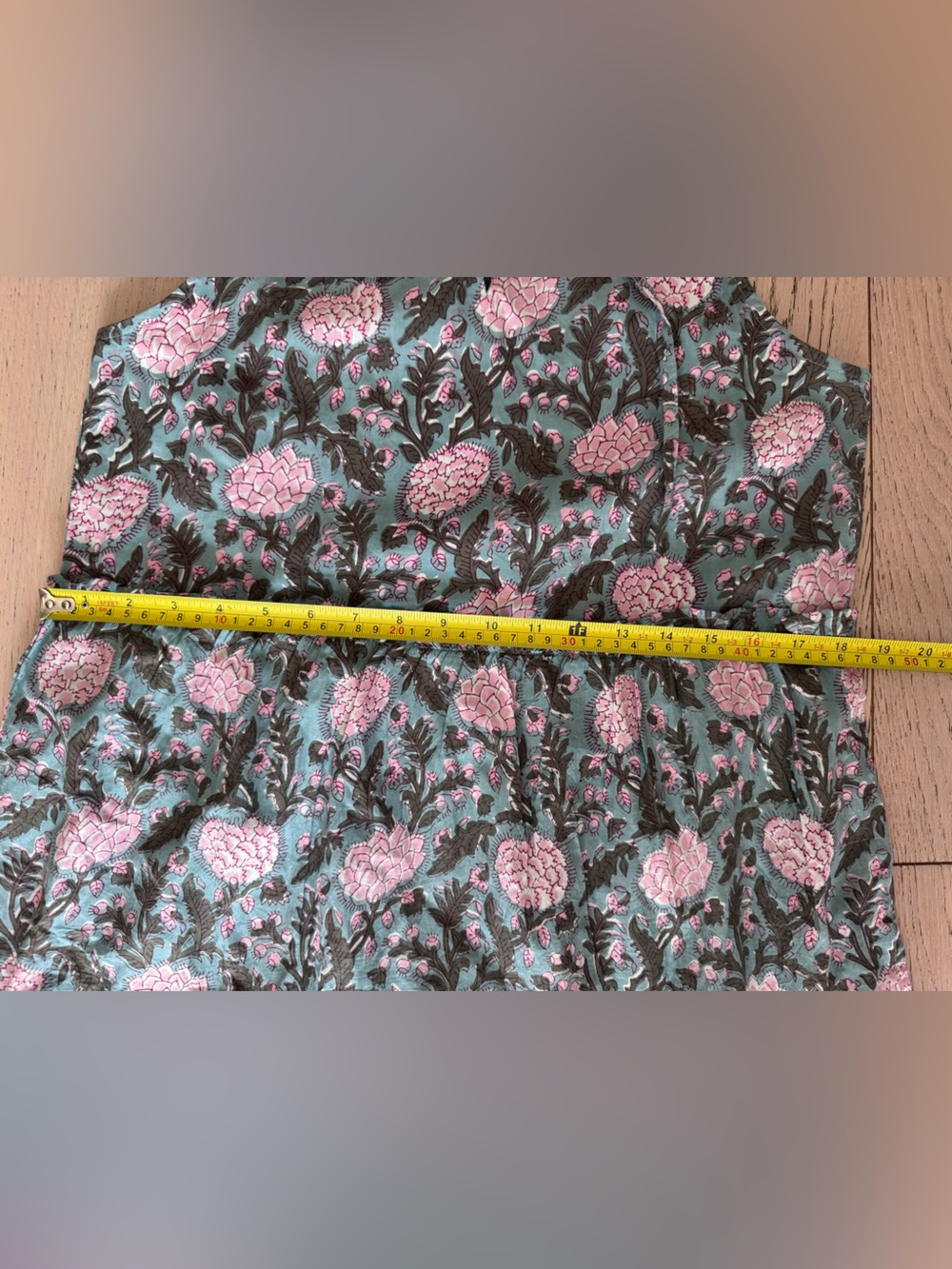 SLV Floral Tiered Maxi Dress in Pink and Green Sz: S-M 100% Cotton - Picture 7 of 12